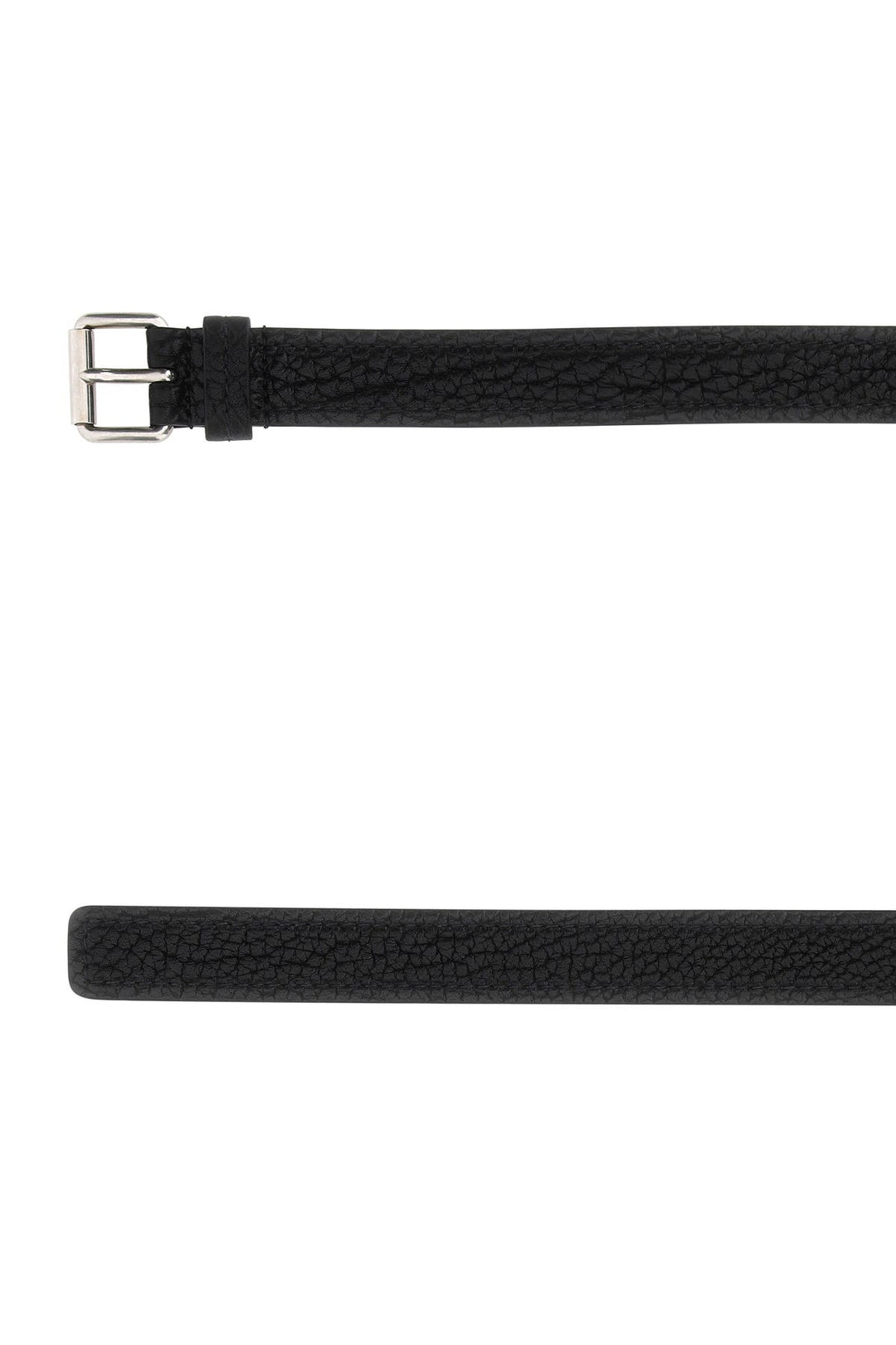 Black leather belt