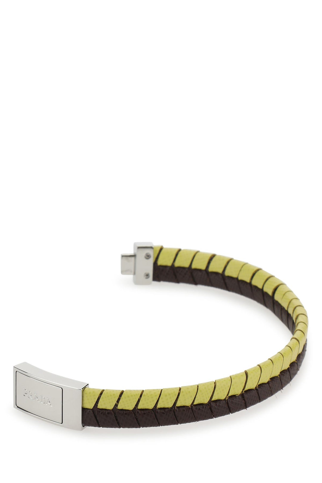 Two-tone leather bracelet