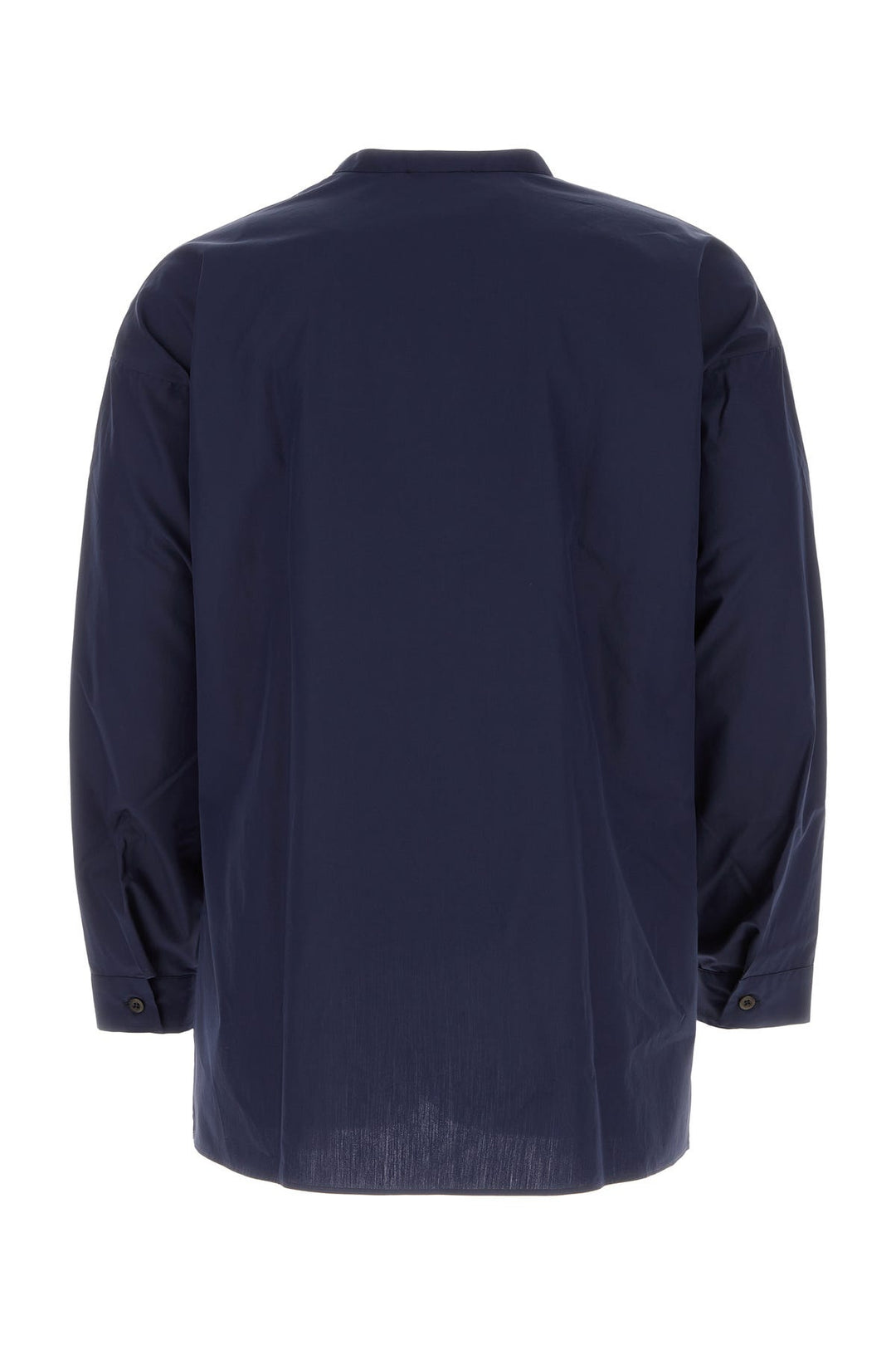 Navy blue poplin oversize shirt