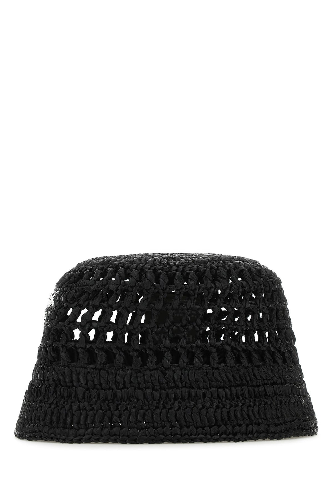 Black raffia hat