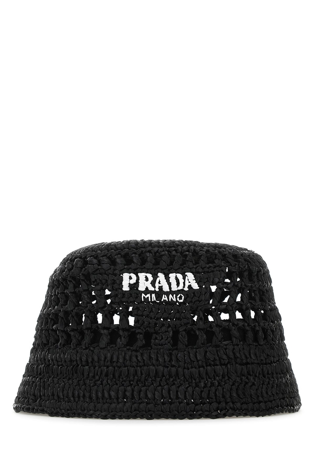 Black raffia hat