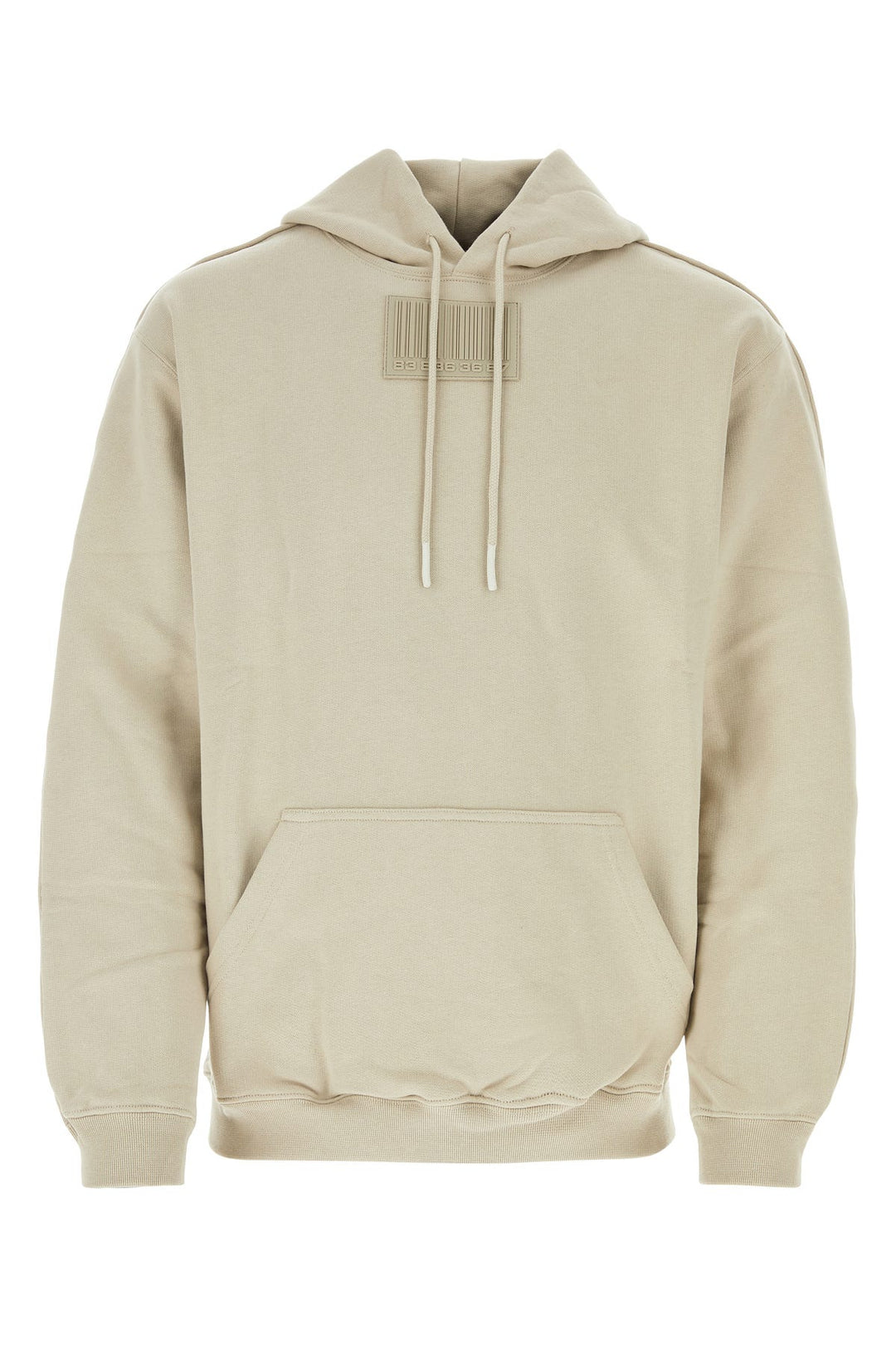 Beige cotton blend sweatshirt