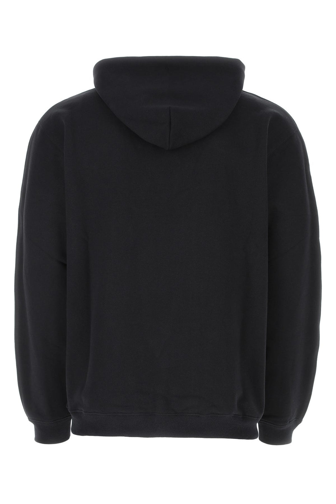 Black cotton blend oversize sweatshirt