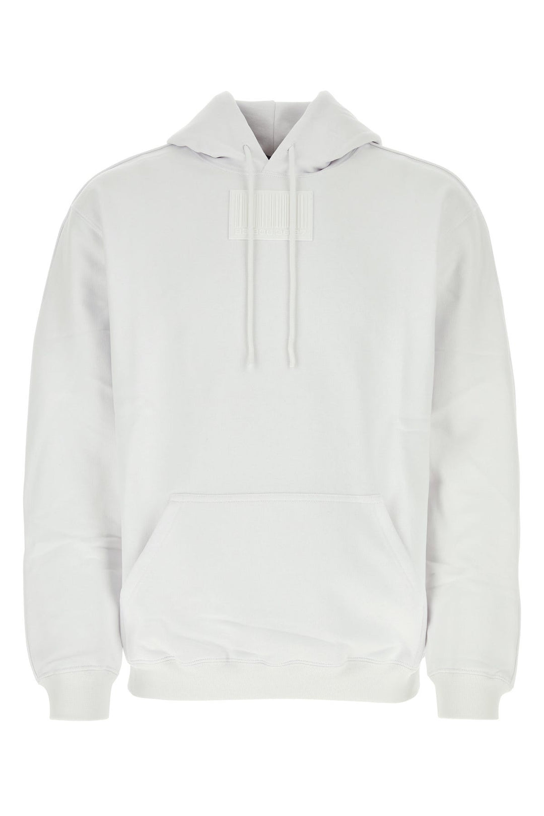 White cotton blend oversize sweatshirt