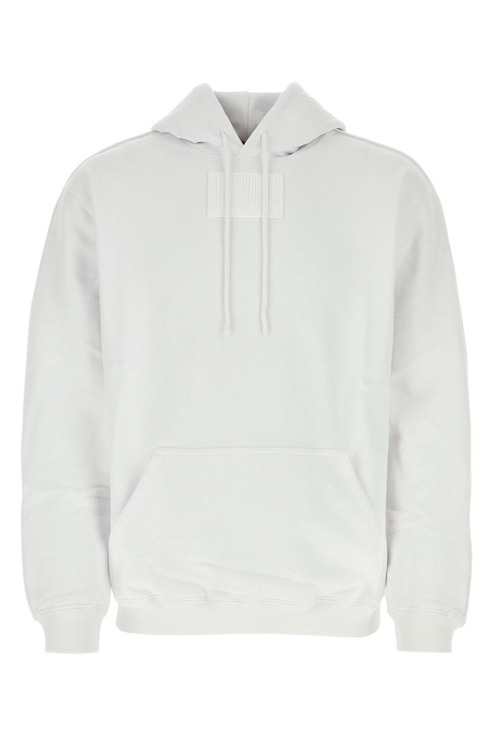 White cotton blend oversize sweatshirt