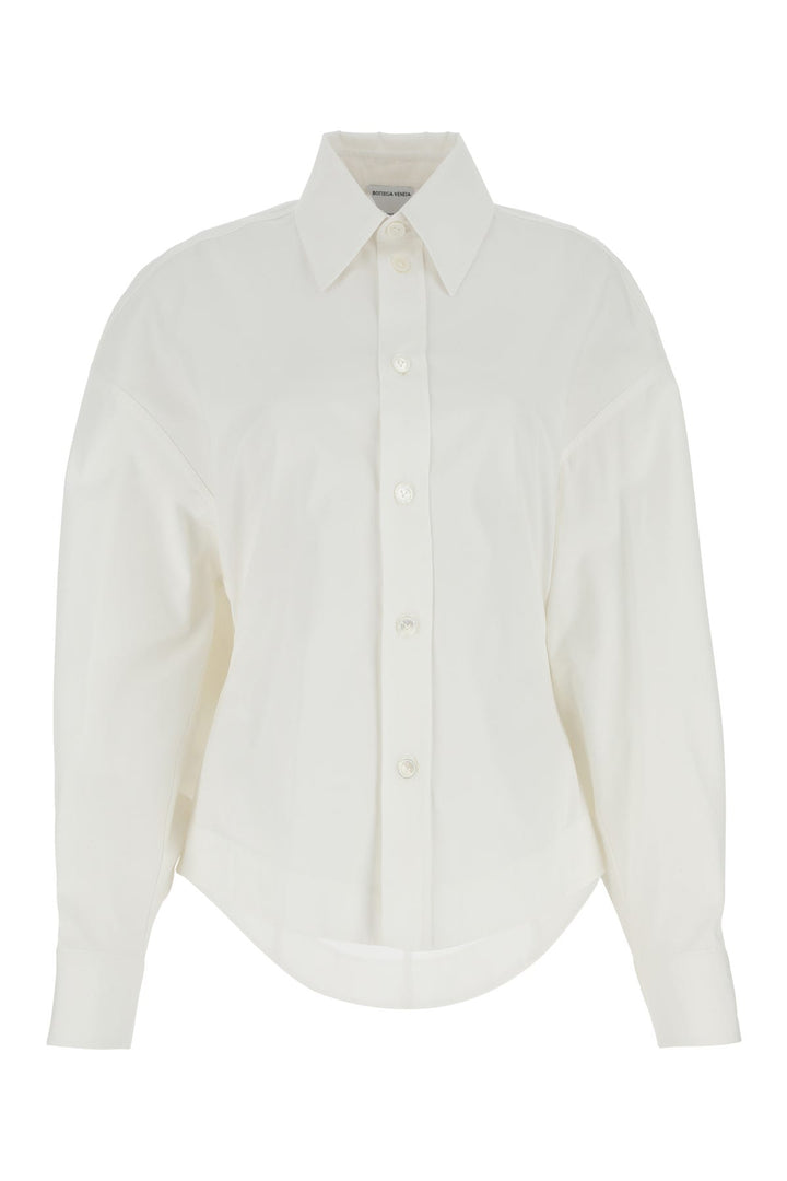 White cotton blend shirt