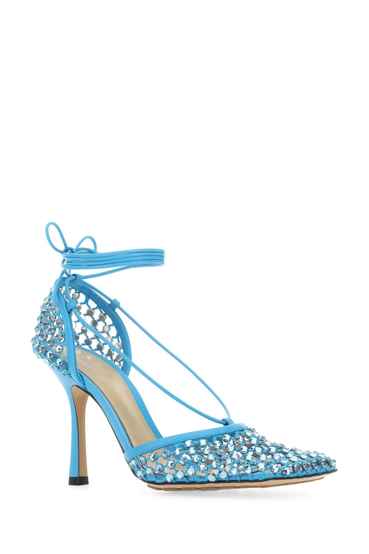 Turquoise mesh Stretch sandals