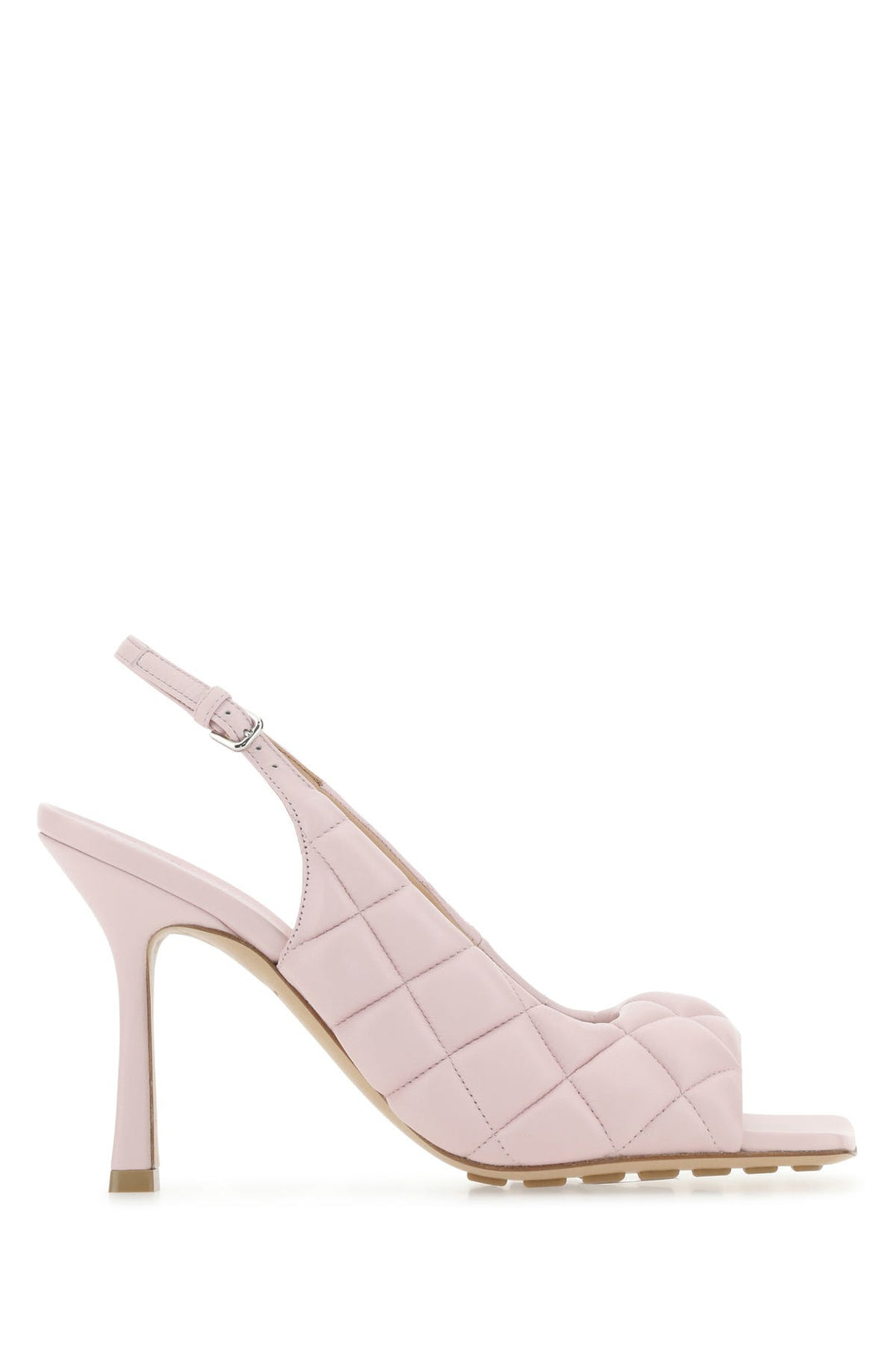 Light pink nappa leather Padded sandals