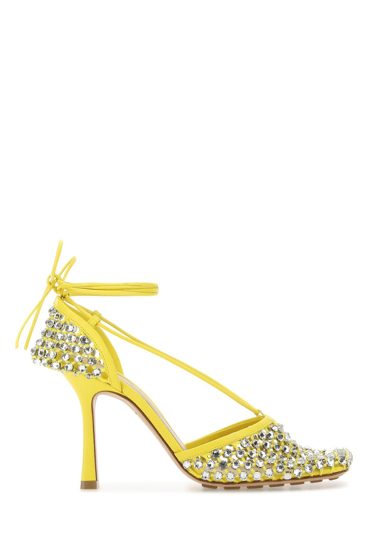 Yellow mesh Stretch sandals