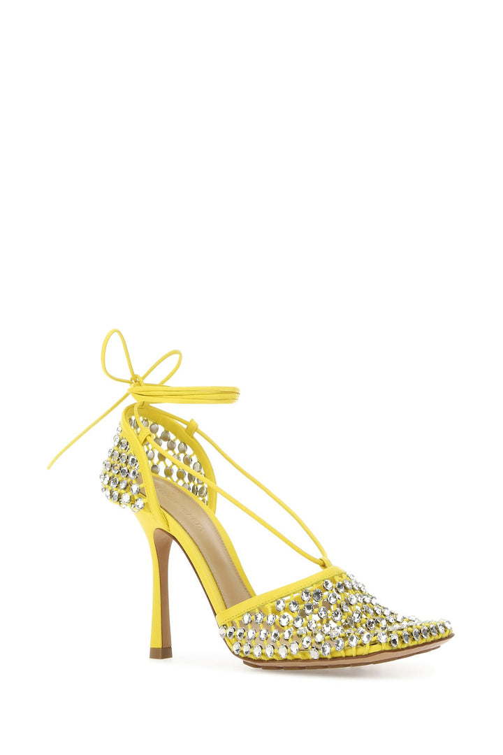 Yellow mesh Stretch sandals