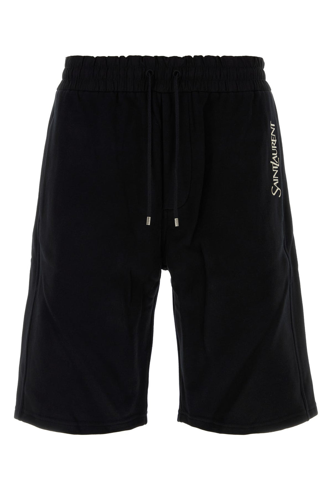 Black cotton swimming shorts