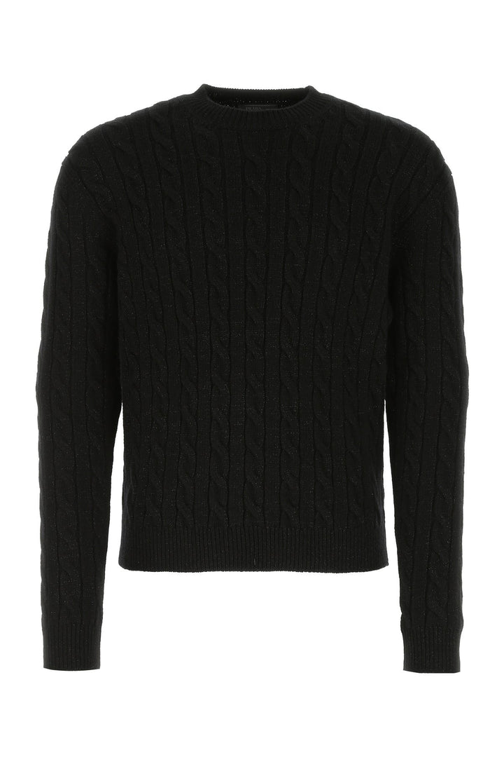 Black wool blend sweater