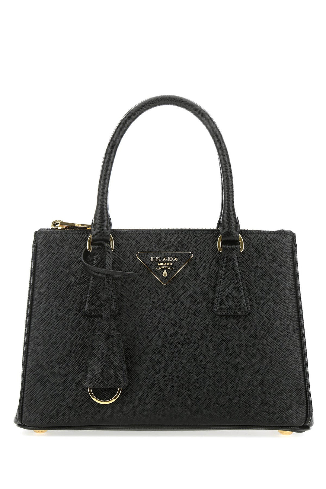 Black leather mini Galleria handbag