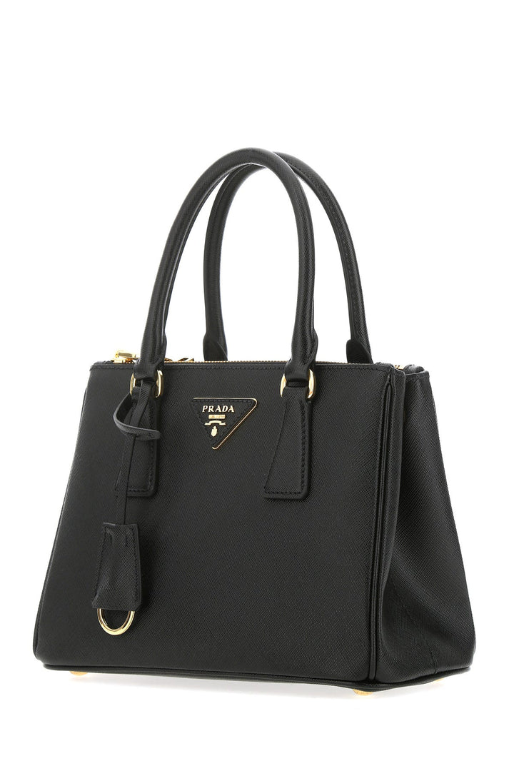 Black leather mini Galleria handbag