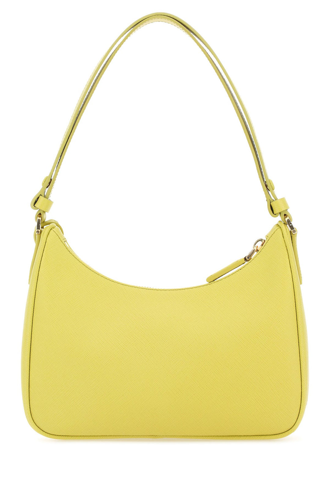 Acid green leather mini Prada Re-Edition shoulder bag