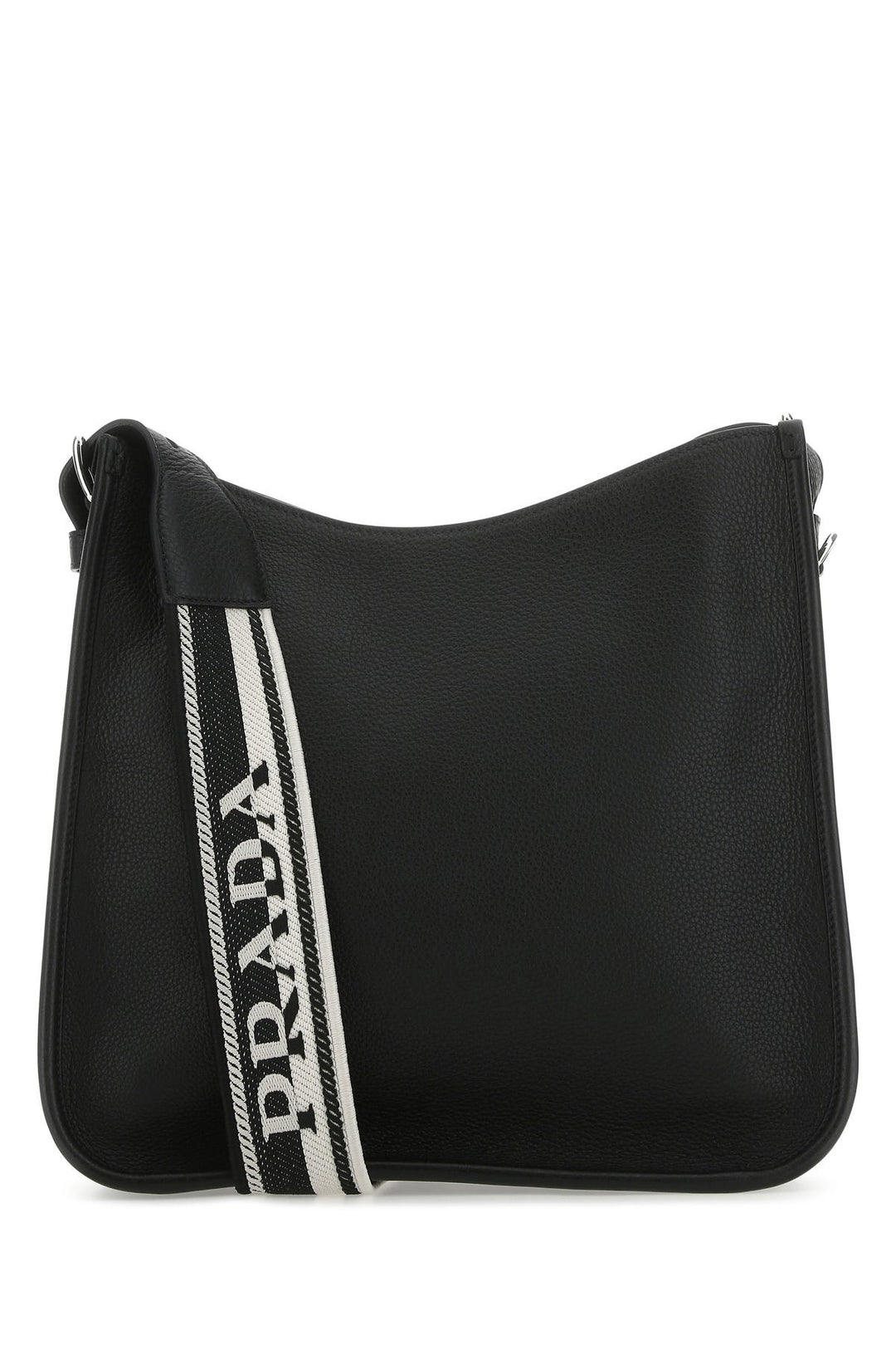 Black leather crossbody bag