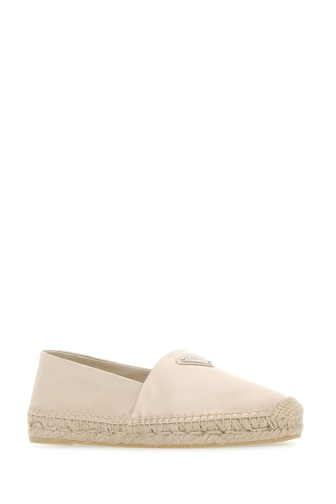 Beige satin espadrilles