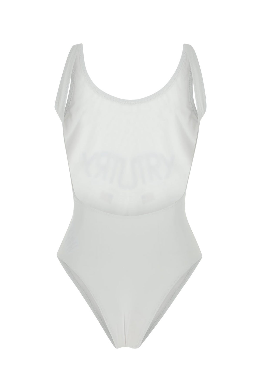 White stretch nylon swimsuit