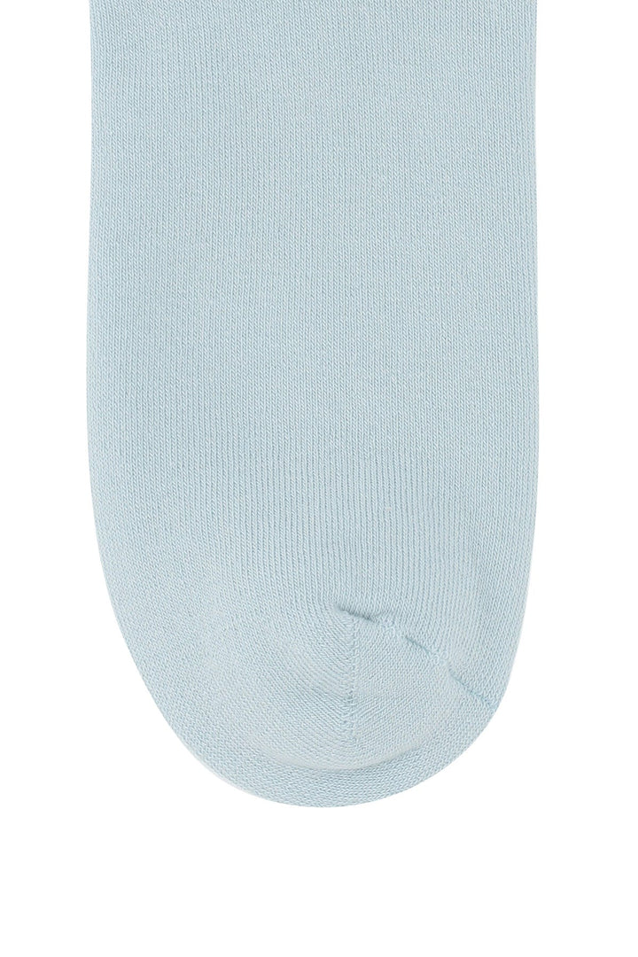 Light-blue stretch cotton blend socks