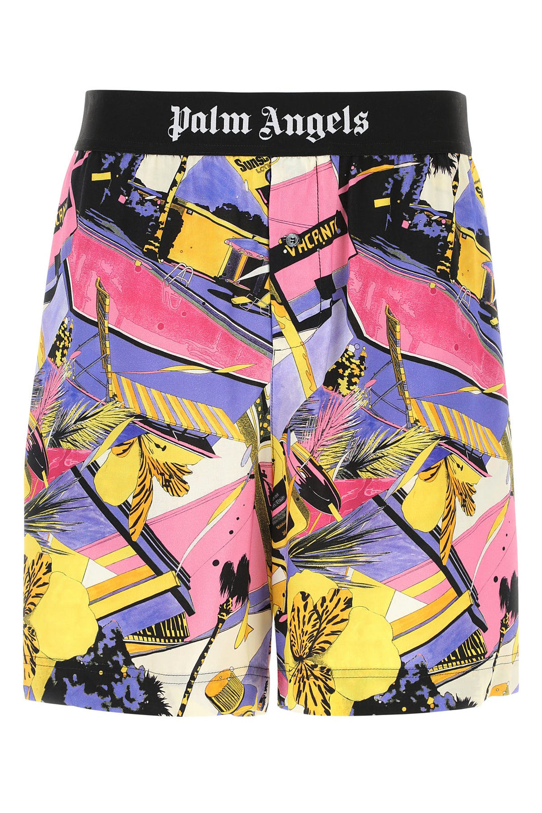 Printed viscose bermuda shorts