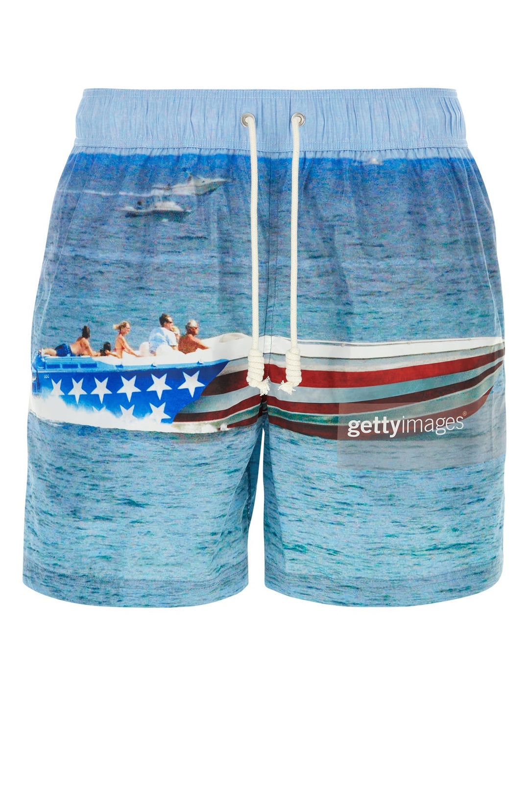 Printed polyester swimming shorts