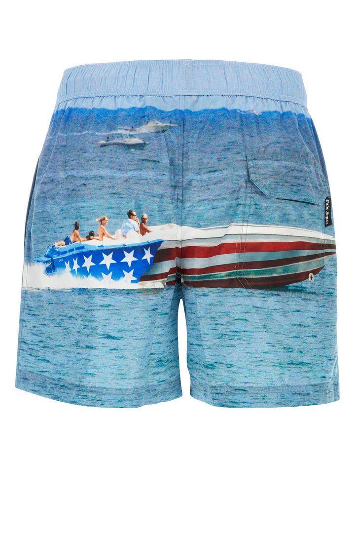 Printed polyester swimming shorts