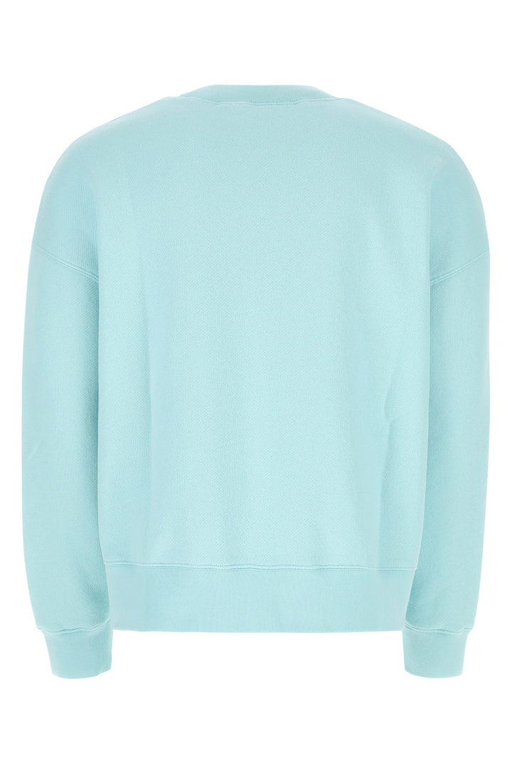 Pastel light-blue cotton sweatshirt