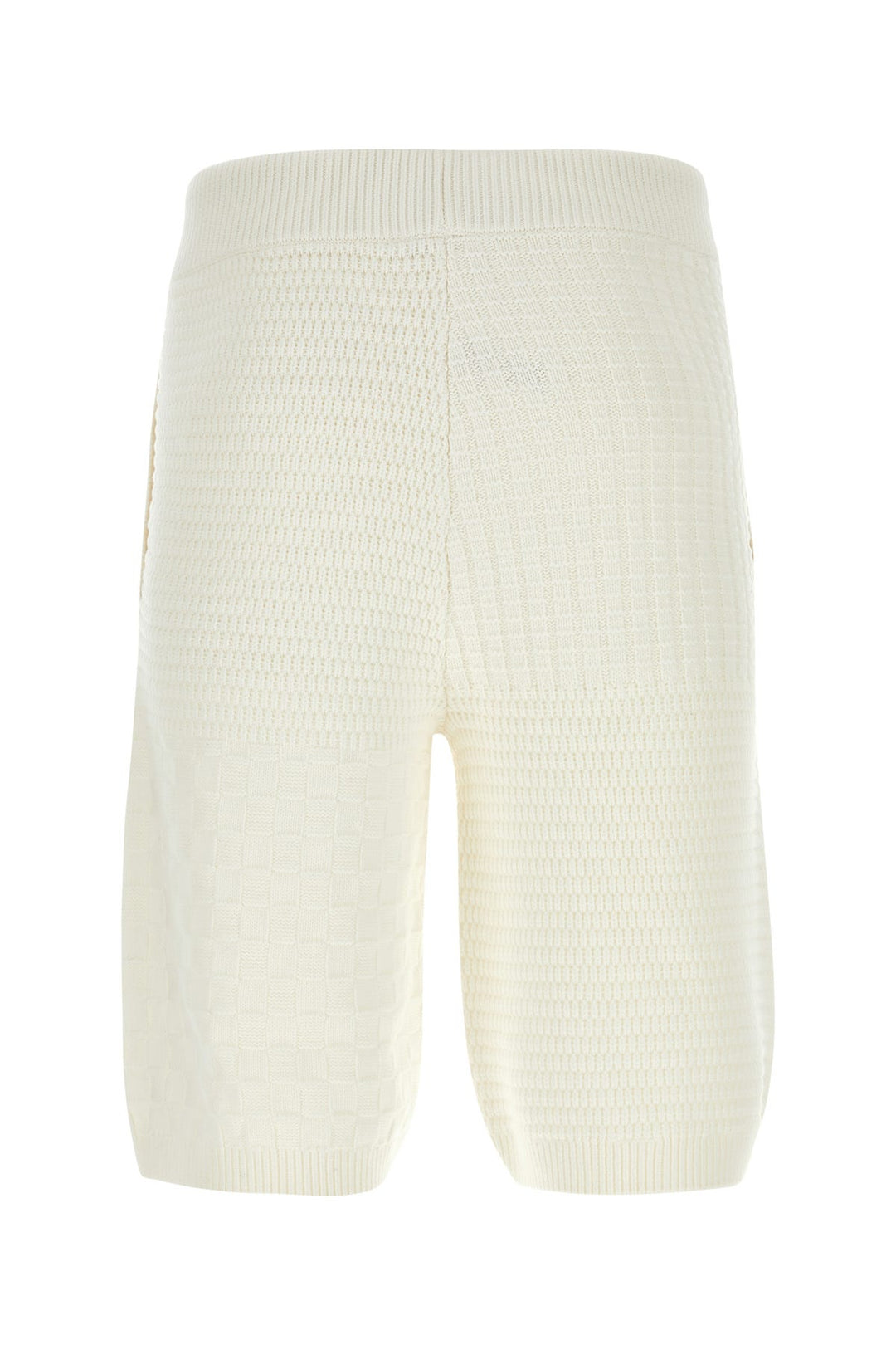 White wool and cotton bermuda shorts