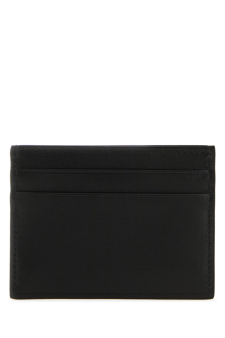 Black leather card holder