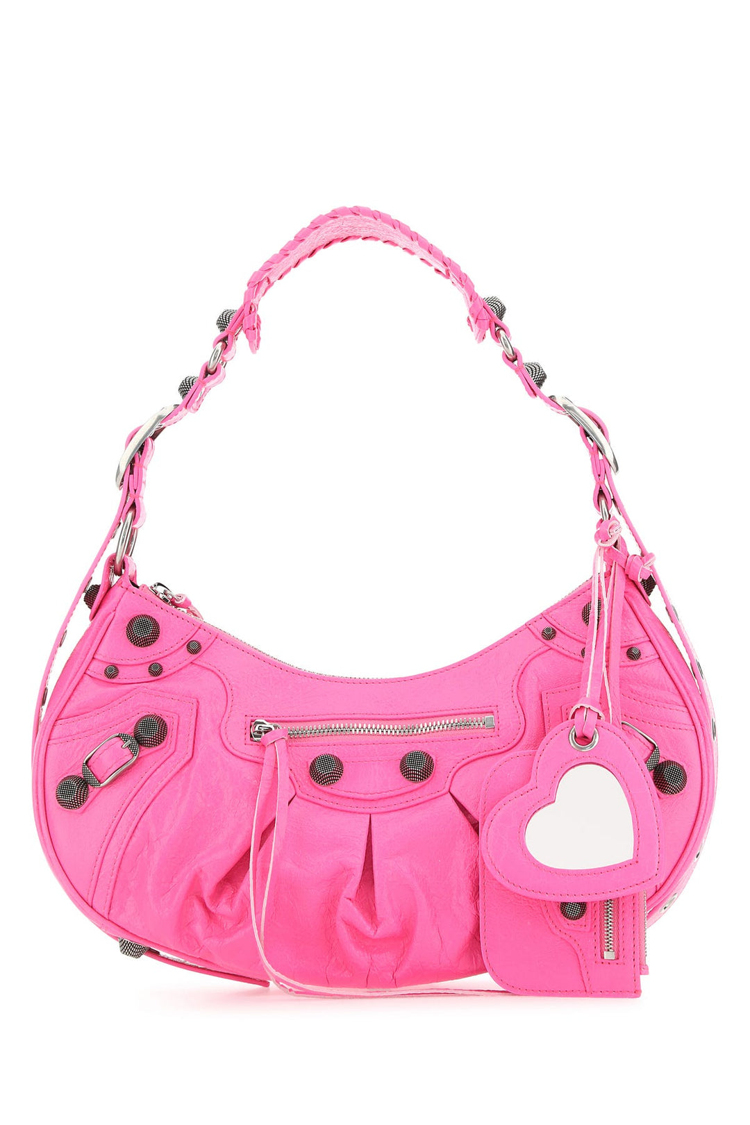 Fluo pink nappa leather Le Cagole S shoulder bag