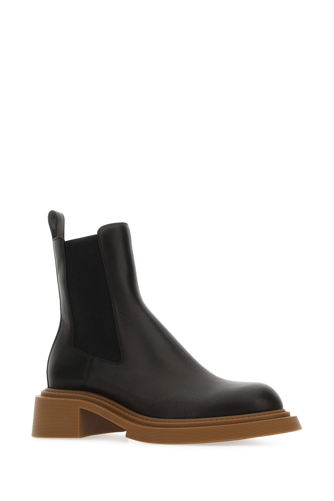 Black leather Chelsea ankle boots