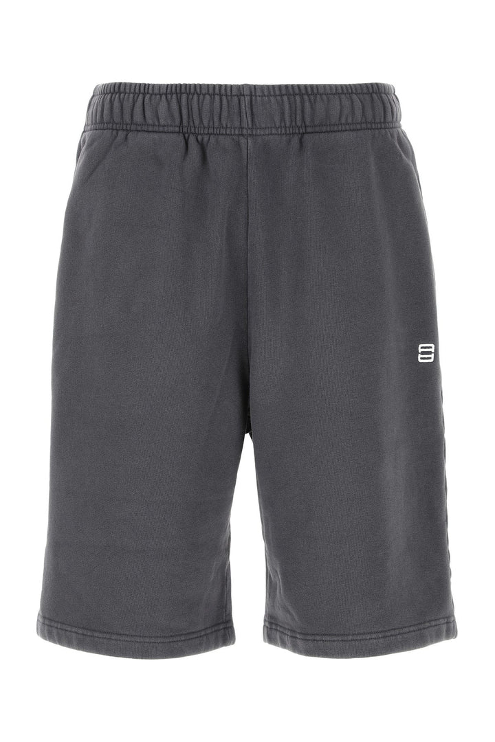 Graphite cotton bermuda shorts