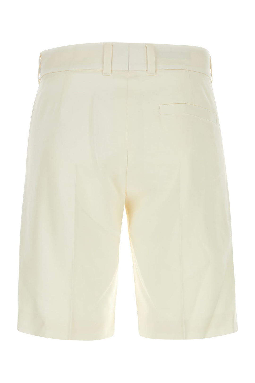 Ivory gabardine bermuda shorts