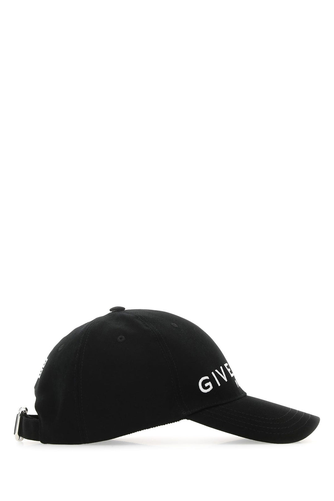 Black cotton blend baseball cap