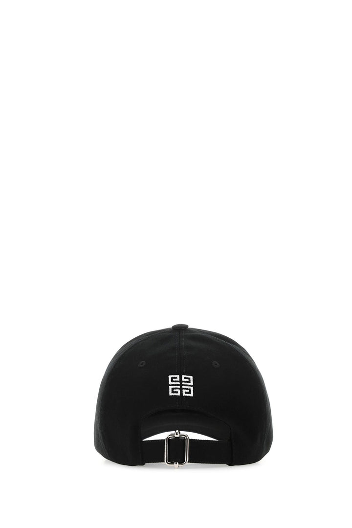 Black cotton blend baseball cap