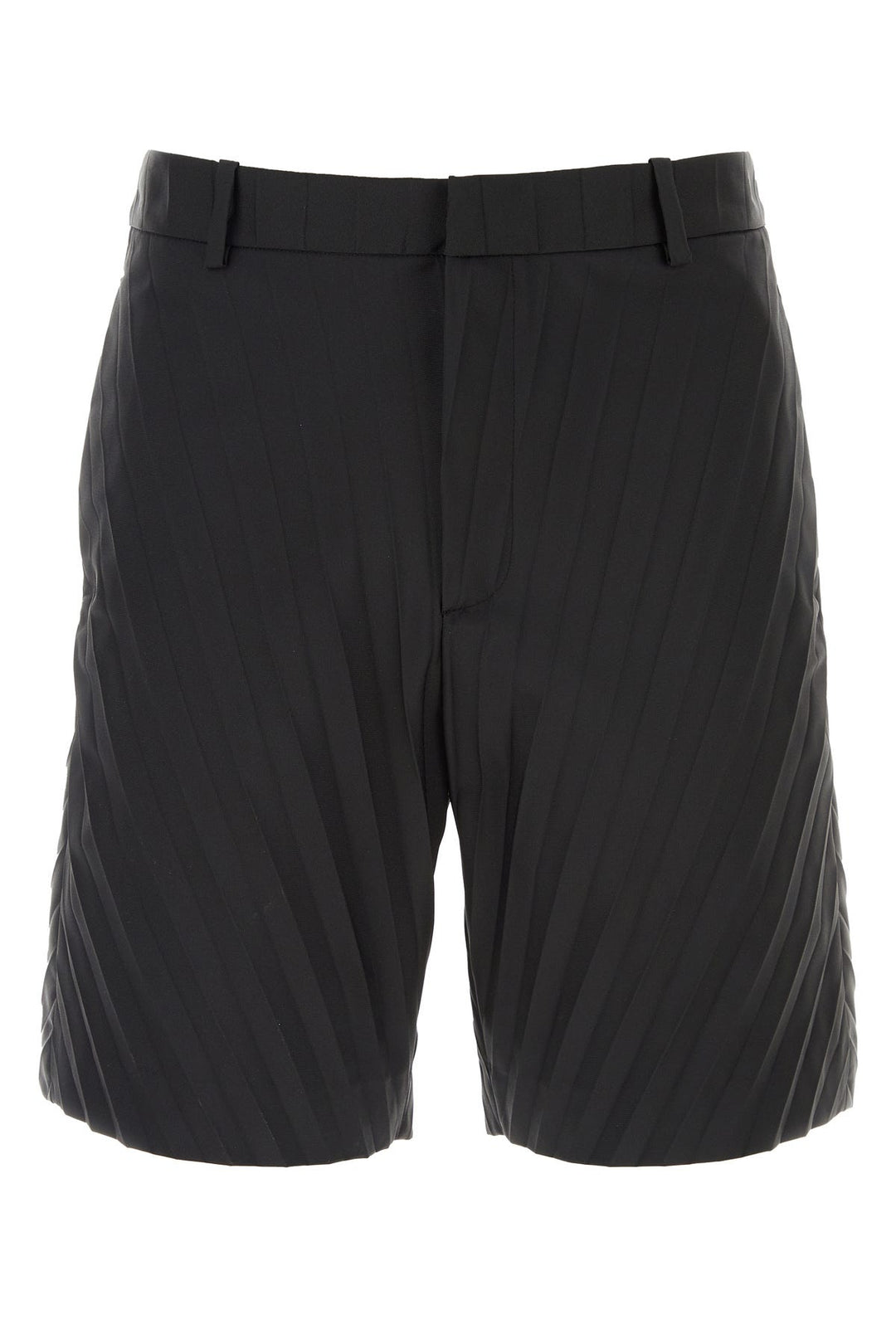 Black nylon bermuda shorts