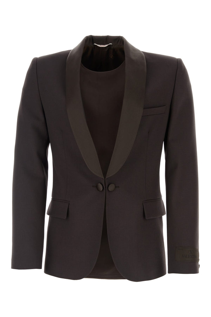 Chocolate wool blazer