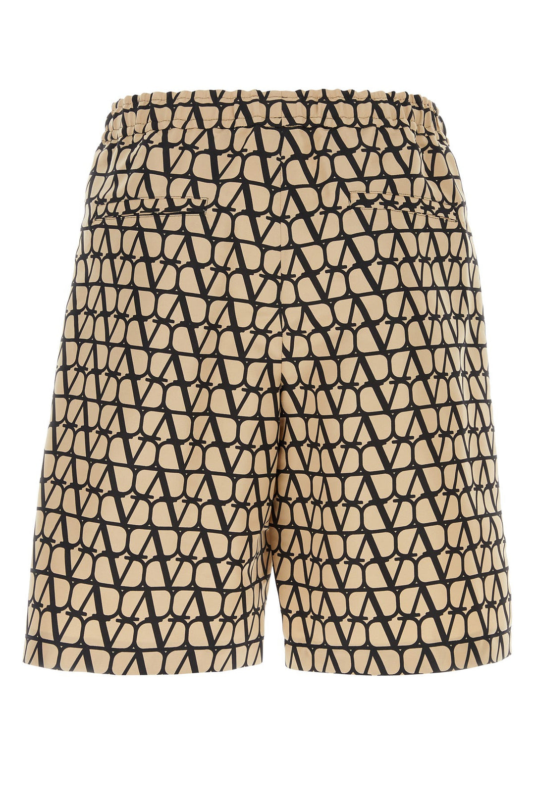 Printed silk bermuda shorts