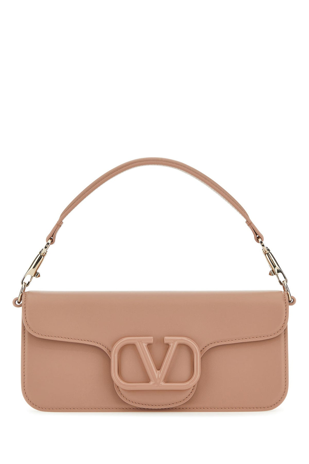 Powder pink leather LocÃ² handbag