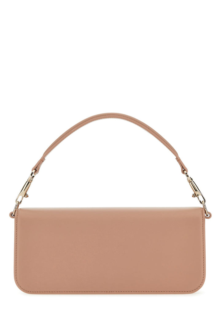 Powder pink leather LocÃ² handbag