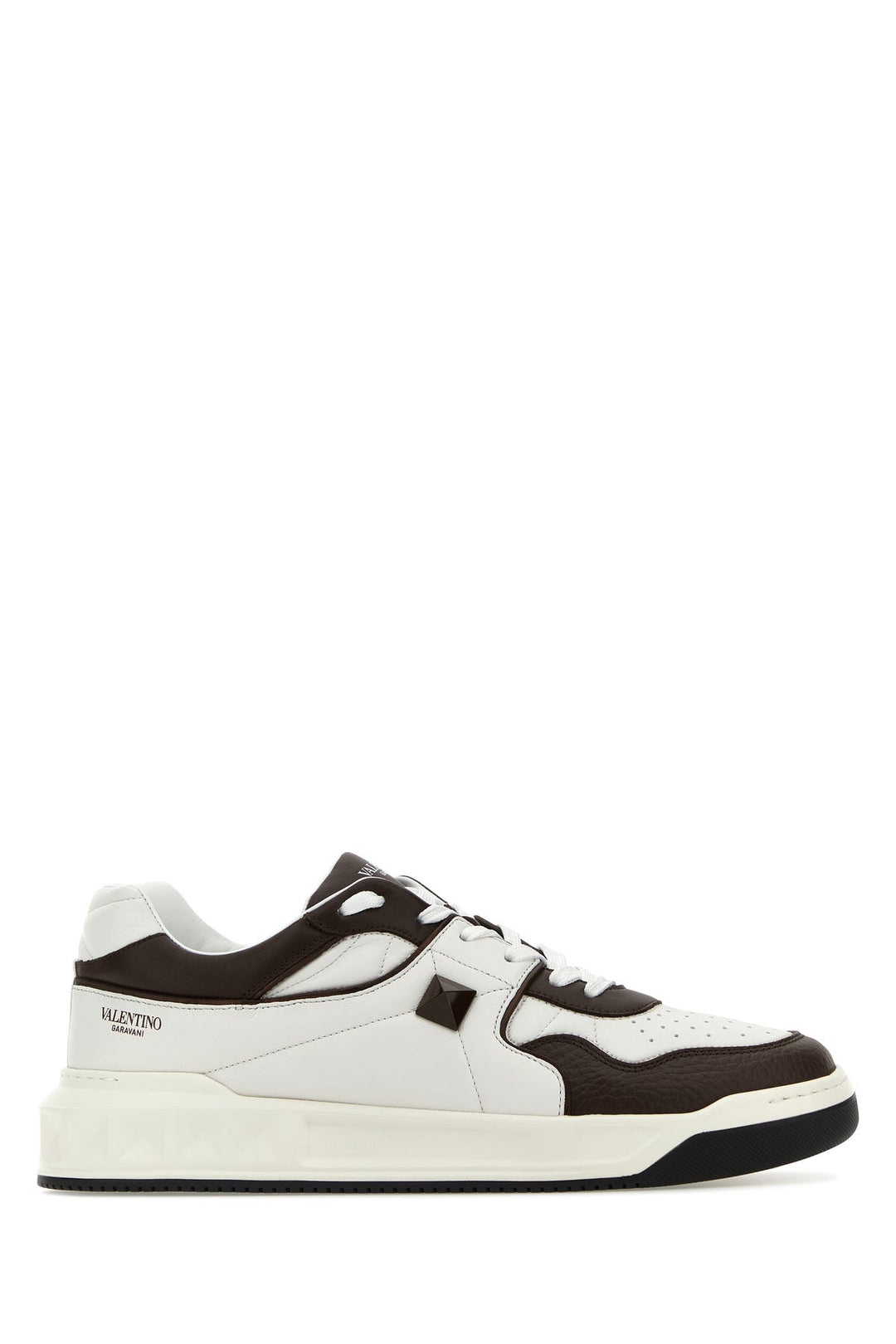 Two-tone nappa leather One Stud sneakers