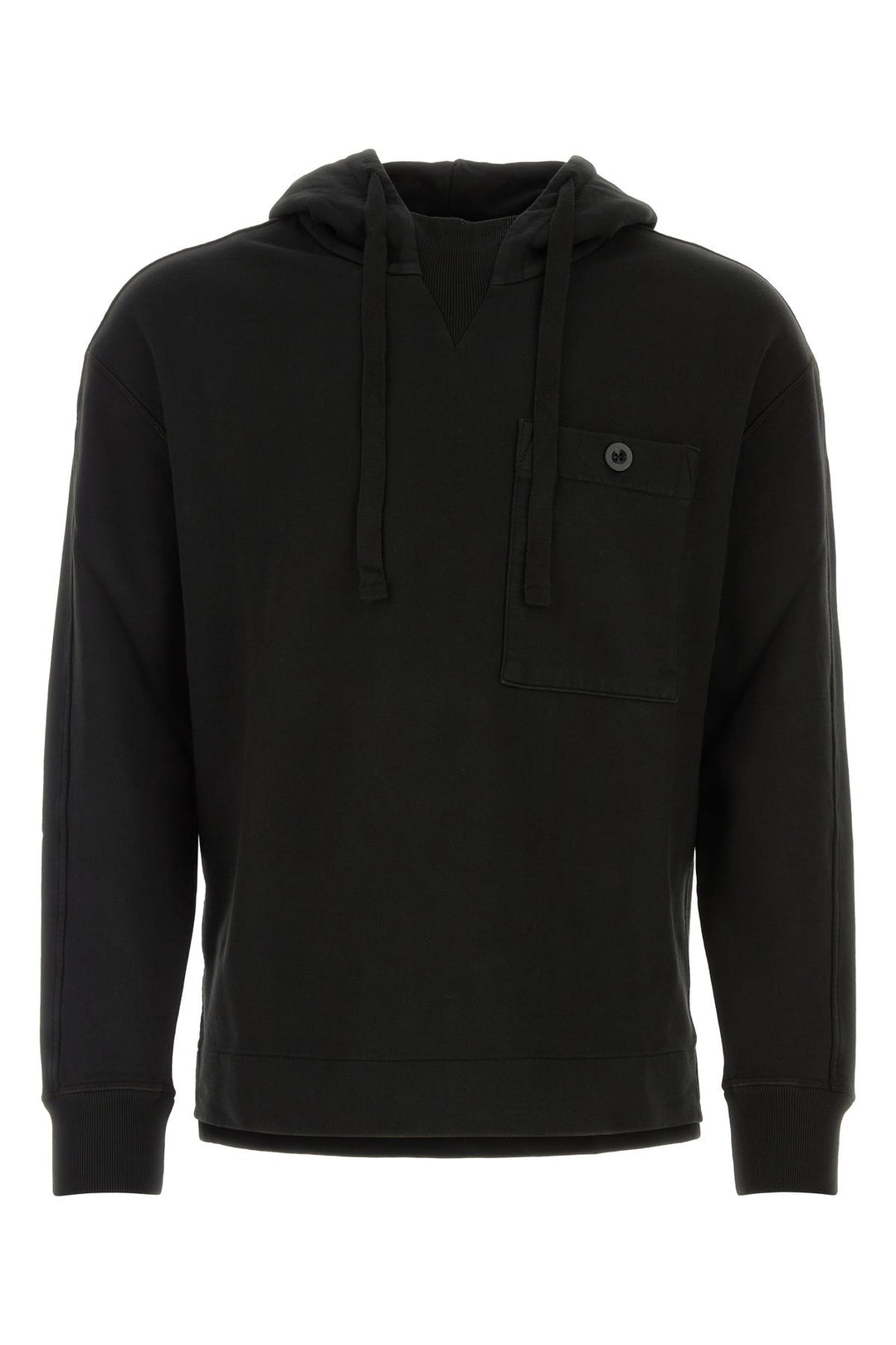 Black cotton oversize sweatshirt