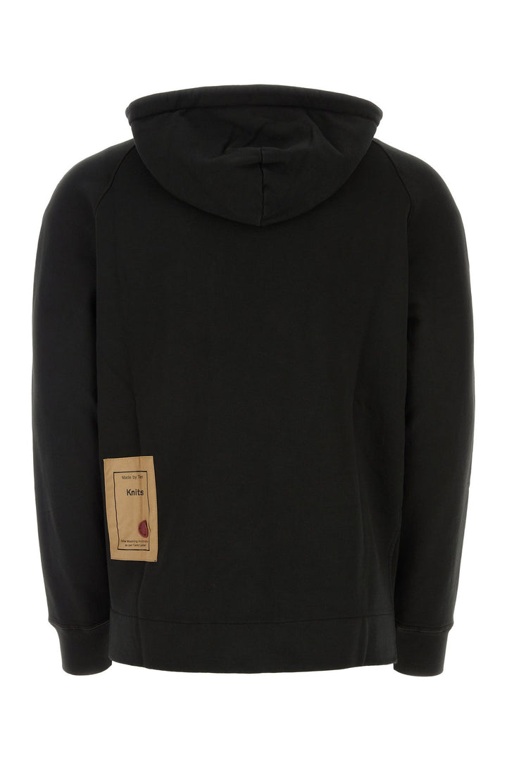 Black cotton oversize sweatshirt