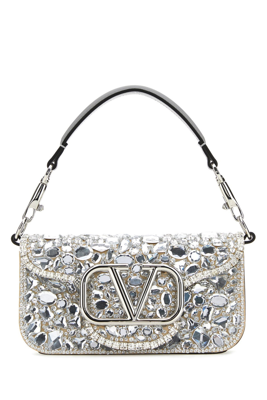 Embellished leather small LocÃ² handbag