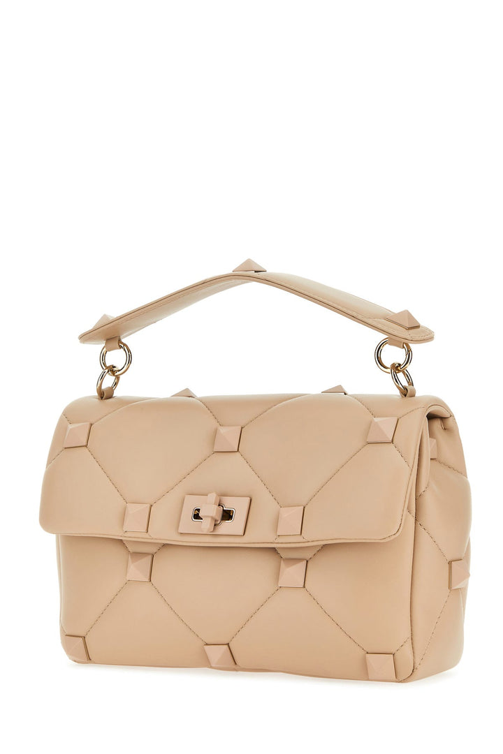 Light pink nappa leather large Roman Stud handbag