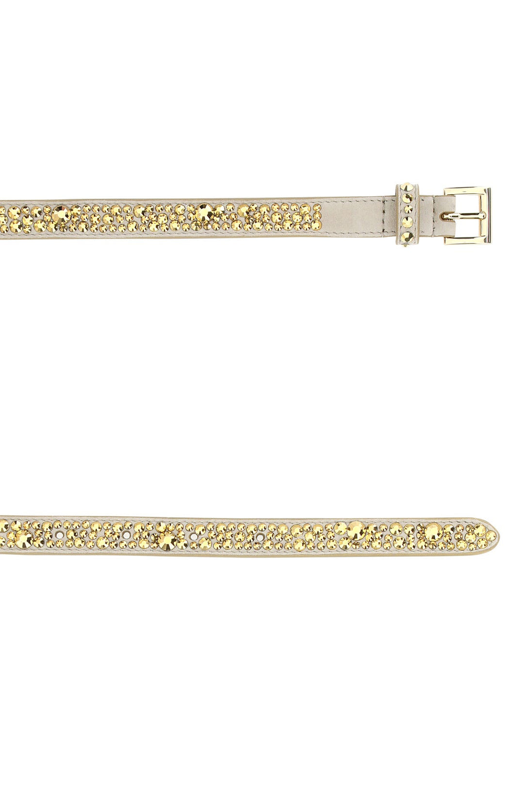 Embellished suede belt