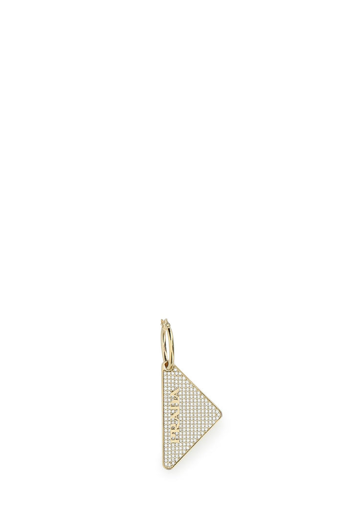 Gold 925 silver Symbole single left earring