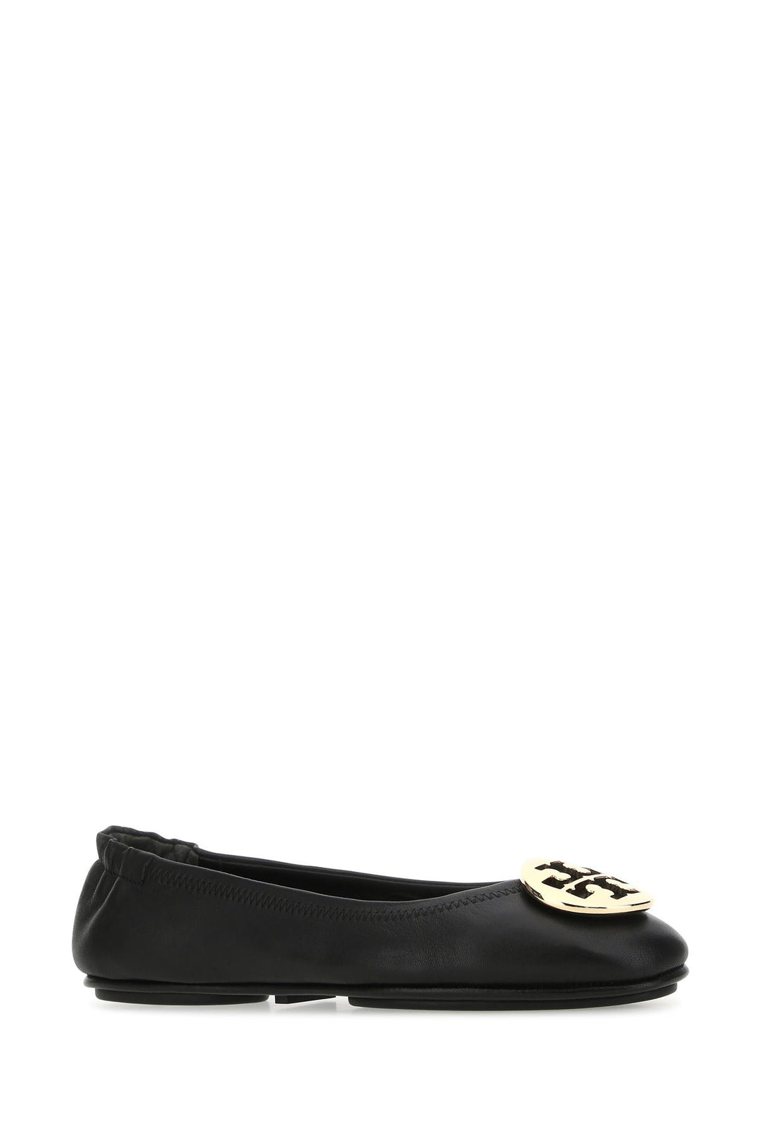 Black nappa leather Minnie ballerinas