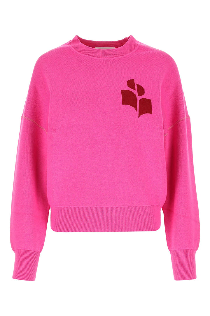 Fuchsia stretch cotton blend Altee sweater