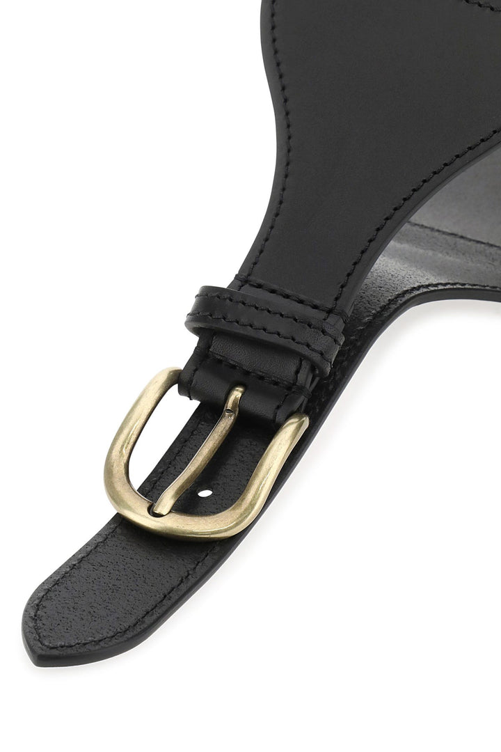 Black leather Woma belt